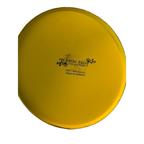 Silvestri Demdaco 2011 Katie Daisy Collection Painted Metal Cone Waste Basket 12 - Picture 6 of 9